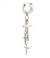 Сережка з трьома хрестами на ланцюжках (ea-171)