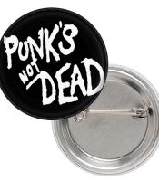 Значок Punk’s Not Dead (white logo)