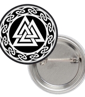 Значок Валькнут в плетённом круге