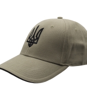 Бейсболка Тризуб (чорний Тризуб, сіра) uac-017