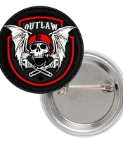 Значок Outlaw (biker skull)