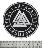 Нашивка Валкнут (футарк) кругла