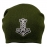 Шапка с вышивкой Молот Тора (руны) олива