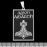 Кулон Amon Amarth (Thors Hammer, black background) (ptsb-154) прямоугольный