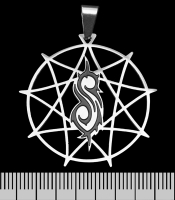 Кулон Slipknot (black S logo in star) (ptsb-235)