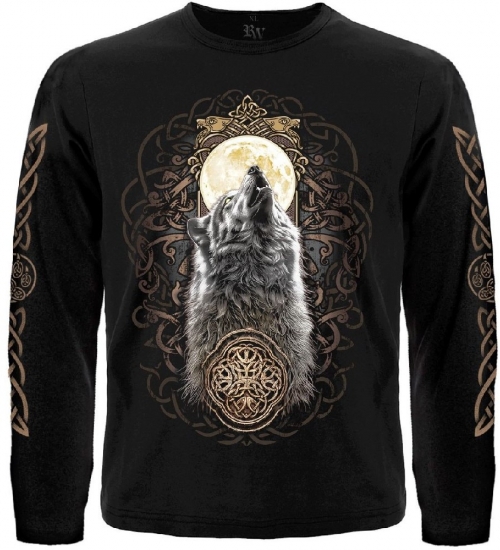 Футболка з довгим рукавом Вовк - Печатка Велеса