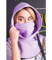 Бафф с капюшоном сиреневый