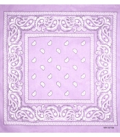 Бандана Огурцы бело-черные на сиреневом фоне