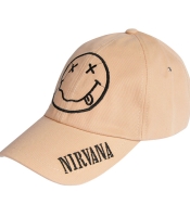 Бейсболка Nirvana (смайл) (цвет бежевый)