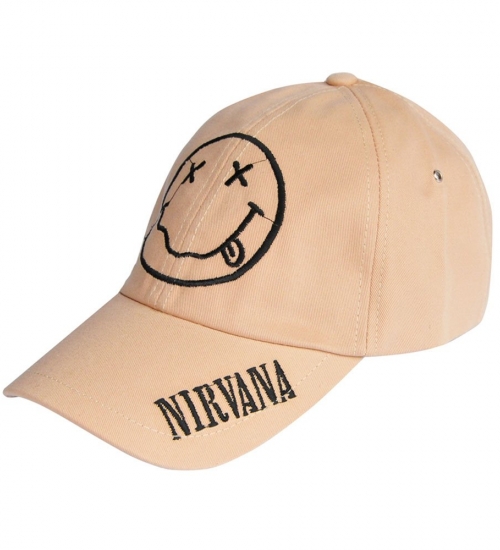 Бейсболка Nirvana (смайл) (цвет бежевый)