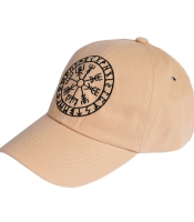Бейсболка Vegvisir (рунічний компас) (колір бежевий)