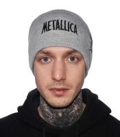Шапка с вышивкой Metallica серая