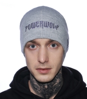 Шапка с вышивкой Powerwolf серая