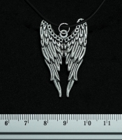 Кулон Сверхъестественное (Supernatural) - крылья ангелов (цвет стальной)