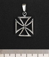 Кулон Тамплиерский крест маленький (серебро, 925 проба)