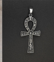 Кулон Анкх з єгипетськими ієрогліфами (срібло, 925 проба) (sp-007)