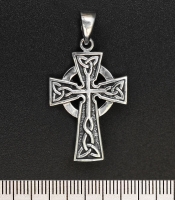 Кулон Кельтський хрест з Трикветрами (срібло, 925 проба) (sp-024)