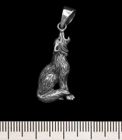 Кулон Волк воющий (серебро, 925 проба)