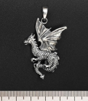 Кулон Взлетающий дракон (серебро, 925 проба)