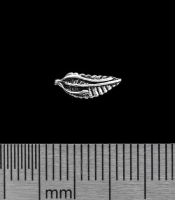 Серьга-гвоздик Лист (серебро, 925 проба)