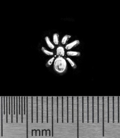 Серьга-гвоздик Паук (серебро, 925 проба)