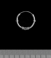 Серьга, кольцо с узором среднее (eas-068)