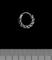 Серьга, кольцо плетённое 2 (eas-067)