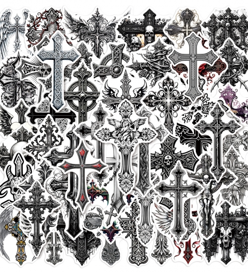 Набір стікерів Gothic Crosses (stk-107), 52 шт. Набір стікерів Gothic Crosses (stk-107), 52 шт.