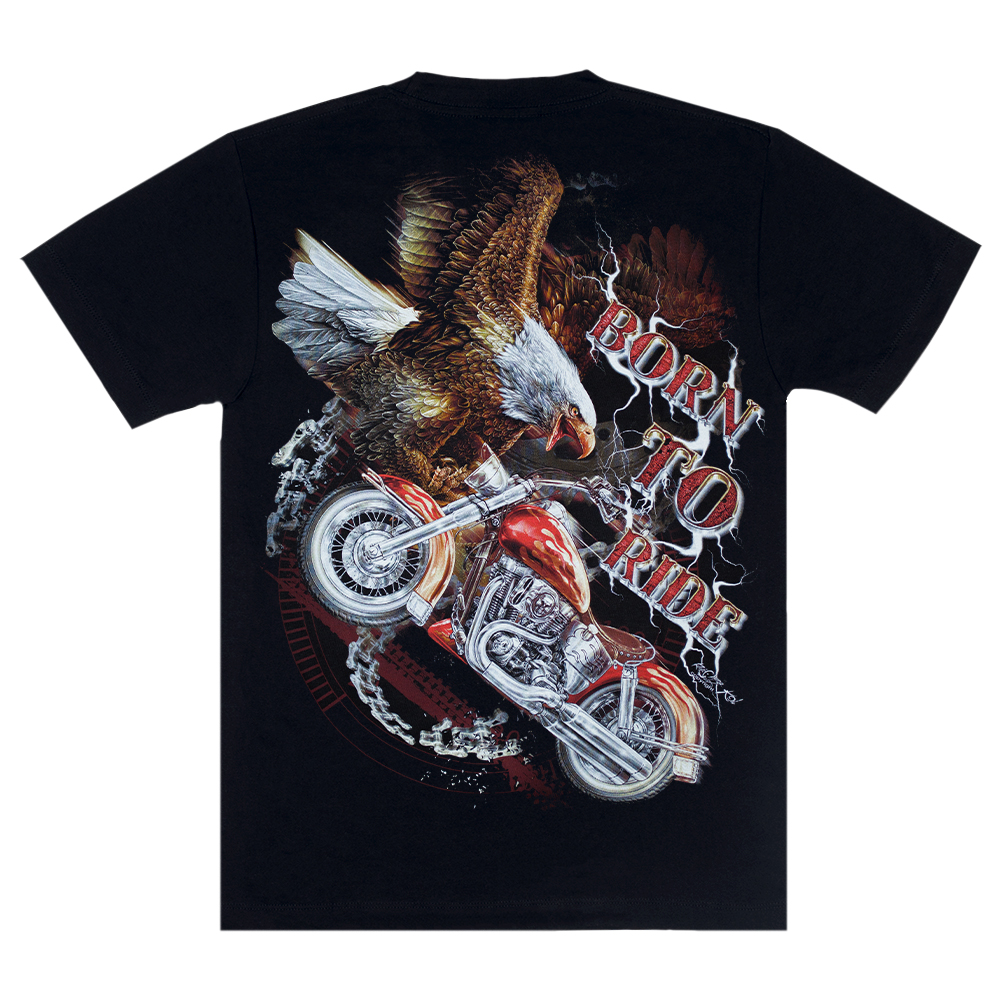 Футболка Born To Ride (eagle, moto, chain) (3D, світиться в темряві) Футболка Born To Ride (eagle, moto, chain) (3D, світиться в темряві)