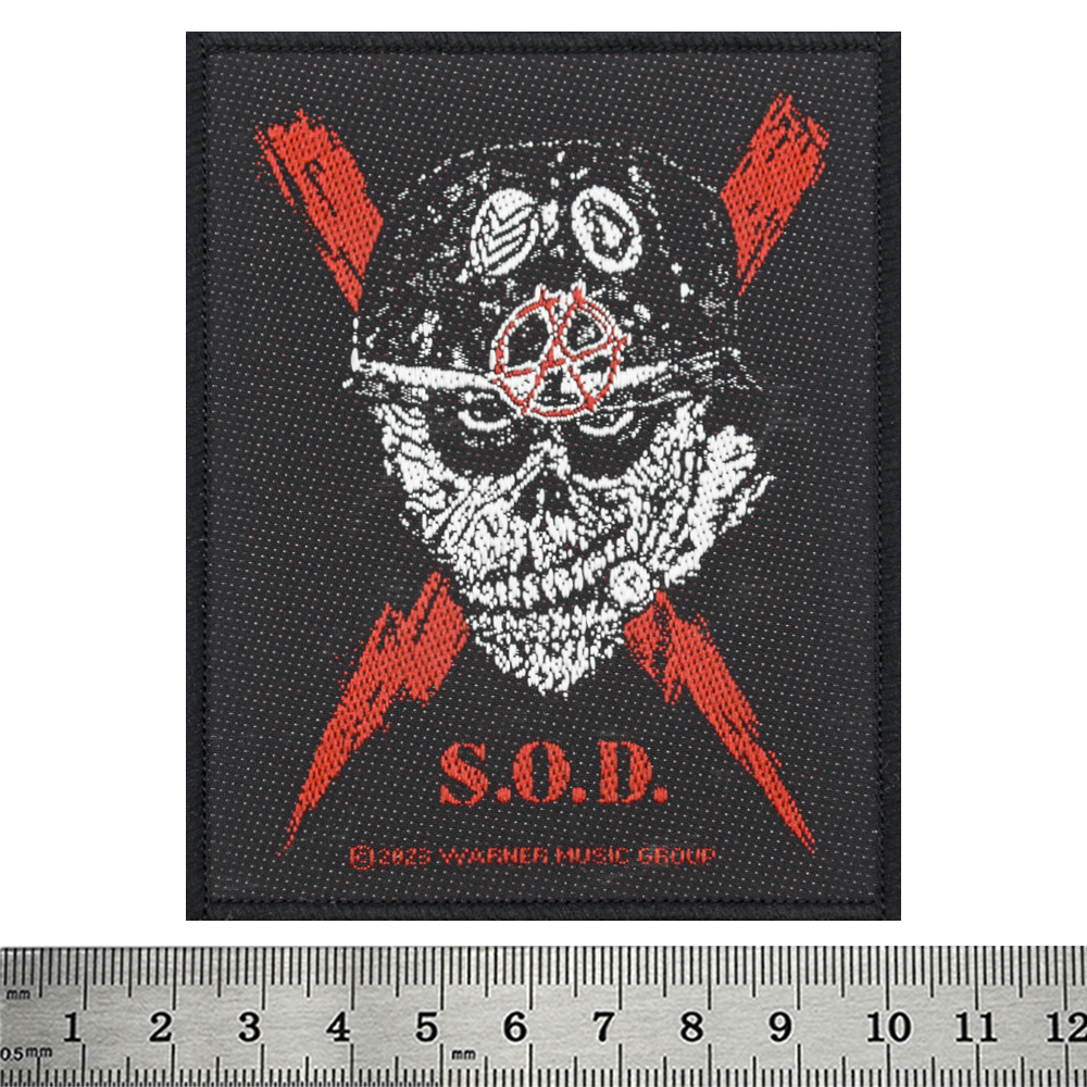 Нашивка ткана S.O.D. - SCRAWLED LIGHTNING (ofp-292)