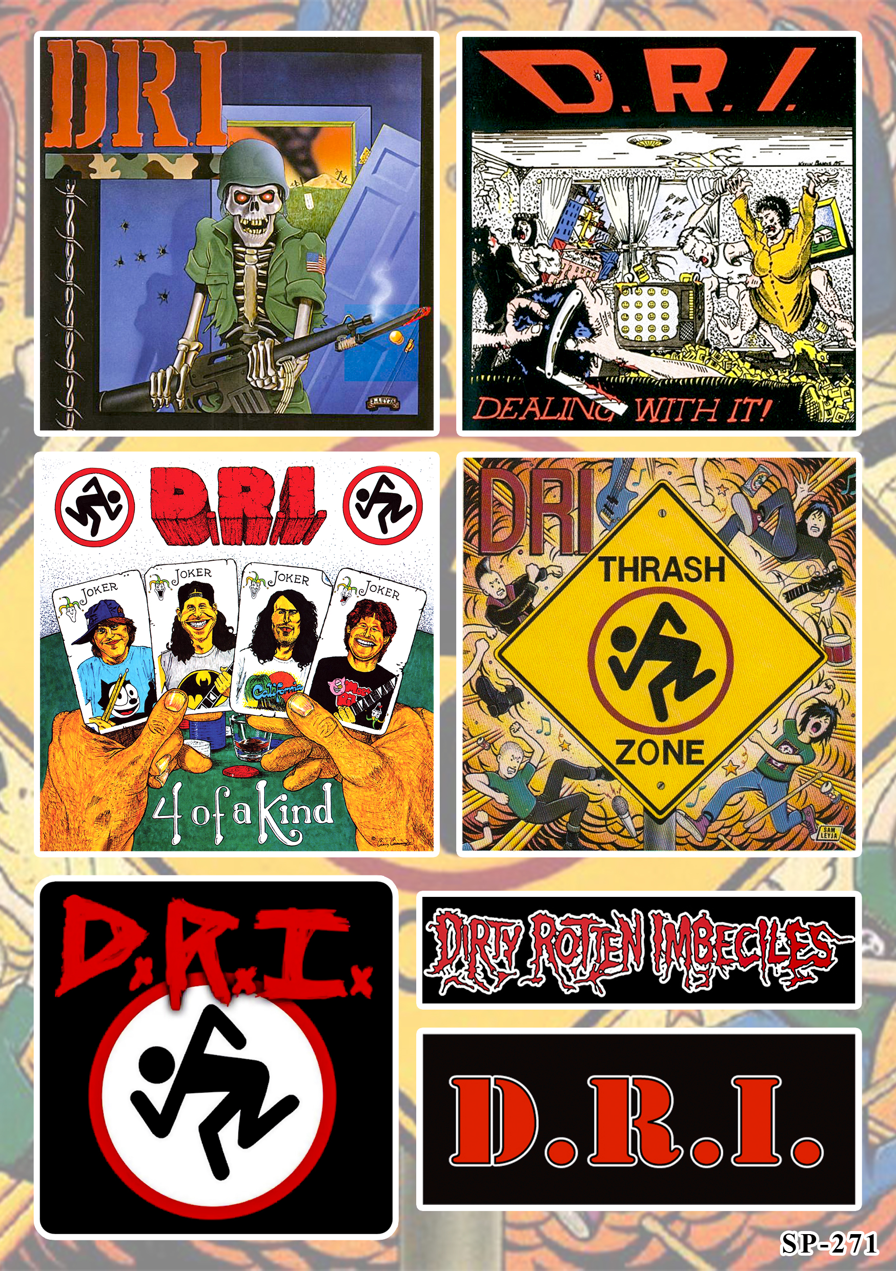 Стікерпак Dirty Rotten Imbeciles (D.R.I.) SP-271 Стікерпак Dirty Rotten Imbeciles (D.R.I.) SP-271