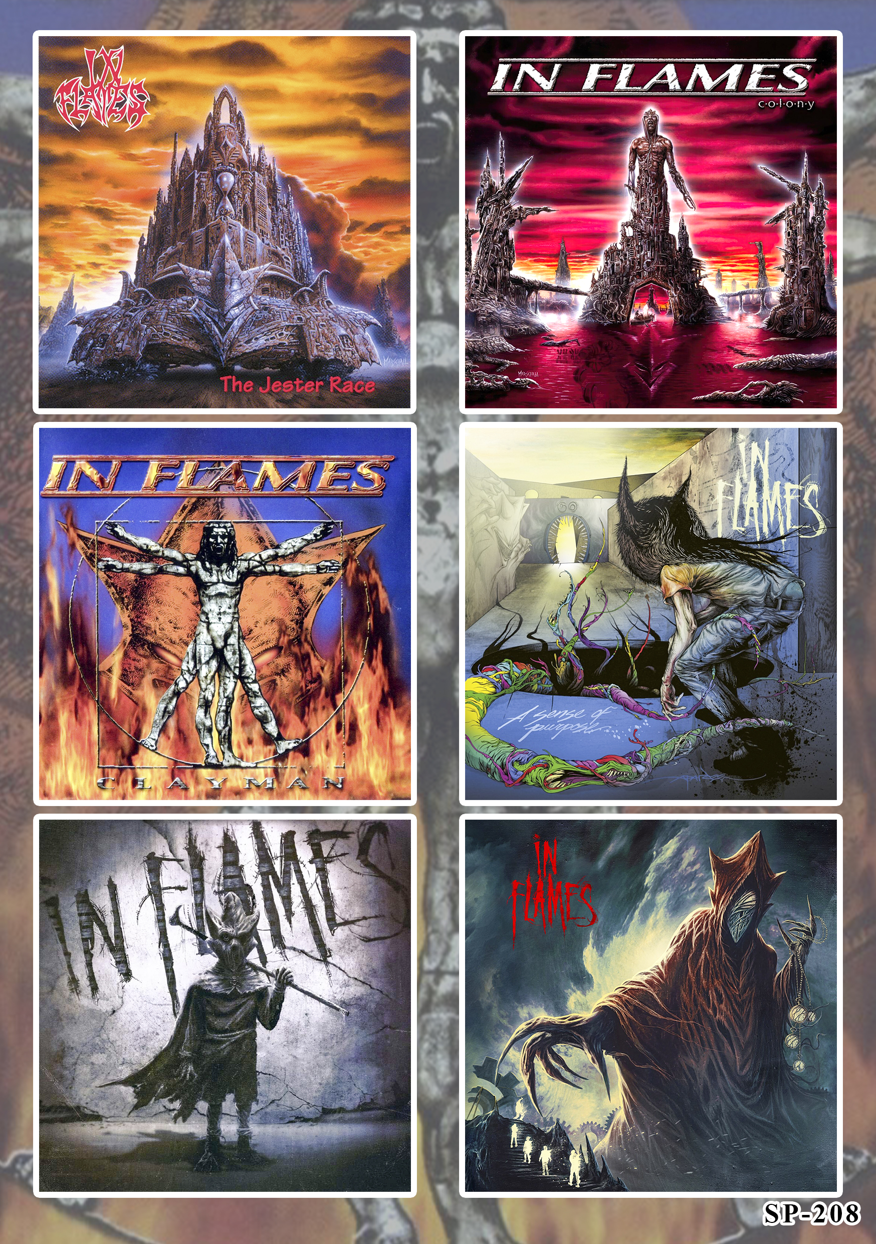 Стікерпак In Flames (album covers) SP-208 Стікерпак In Flames (album covers) SP-208