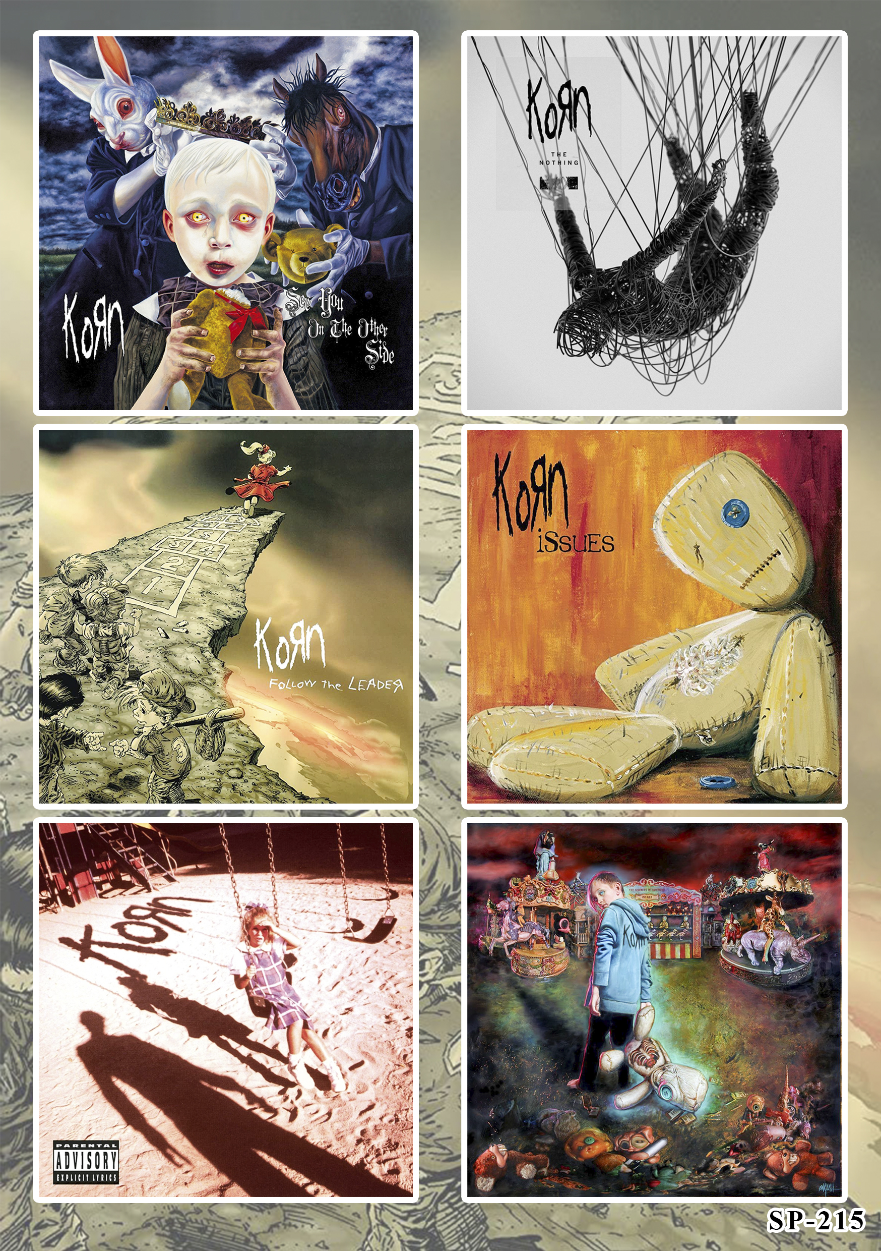 Стікерпак Korn (album covers) SP-215