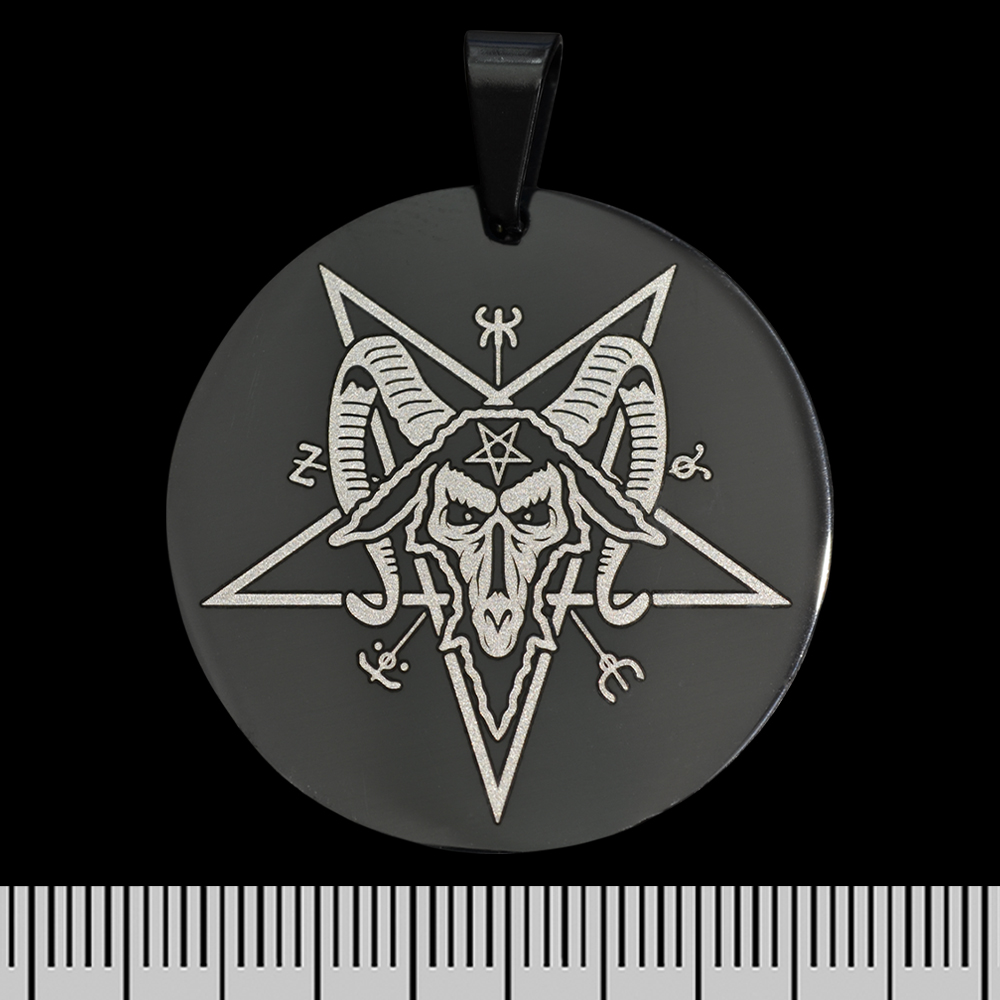 Кулон Печатка Бафомета (чорний) (ptsb-180)