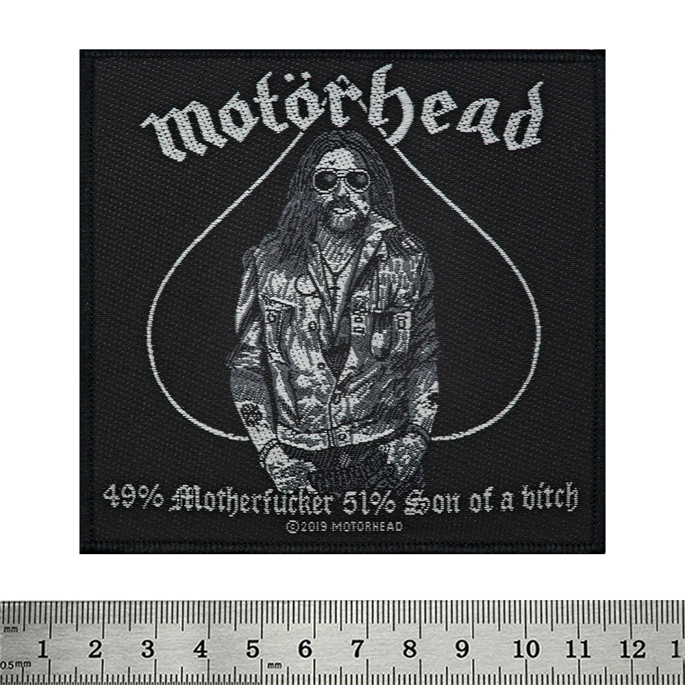 Нашивка ткана Motorhead - 49% Motherfucker 51% Son of a bitch (ofp-008)
