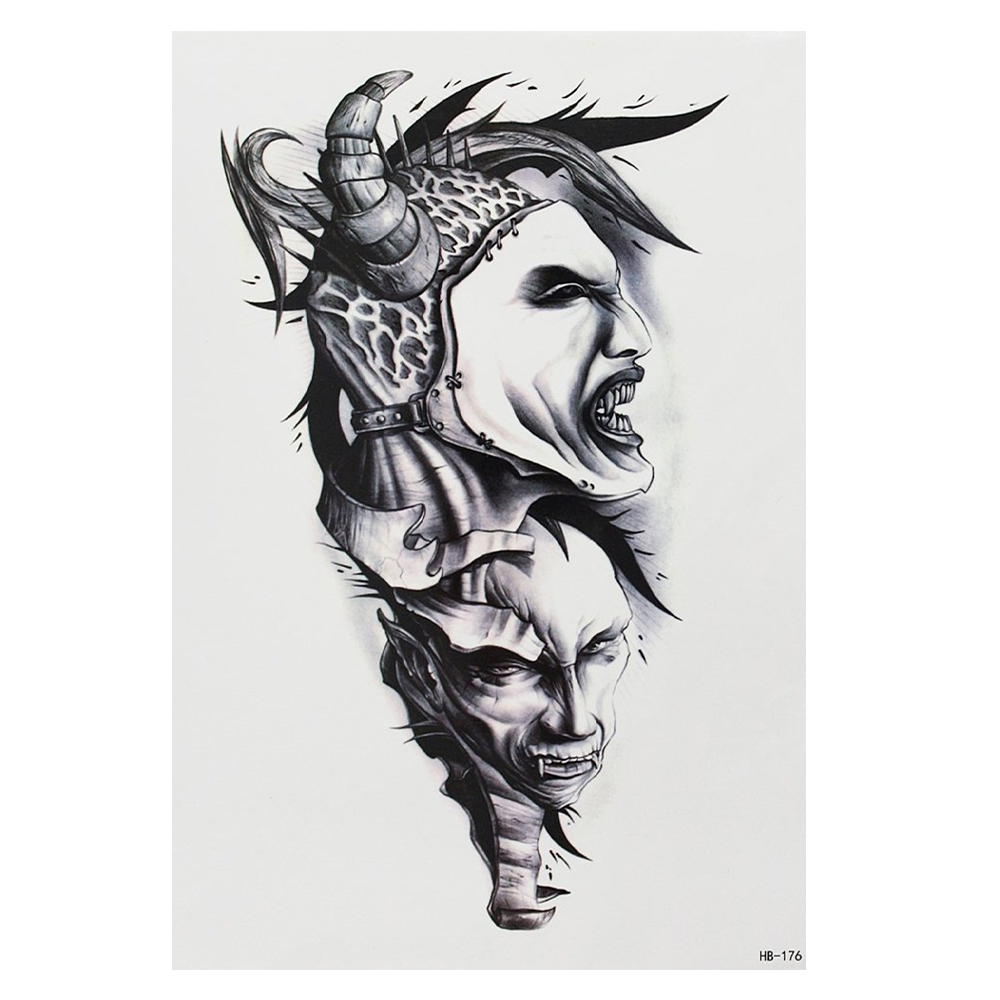 Временная тату Demon and vampire heads (HB-176, 21x15 см) Временная тату Demon and vampire heads (HB-176, 21x15 см)