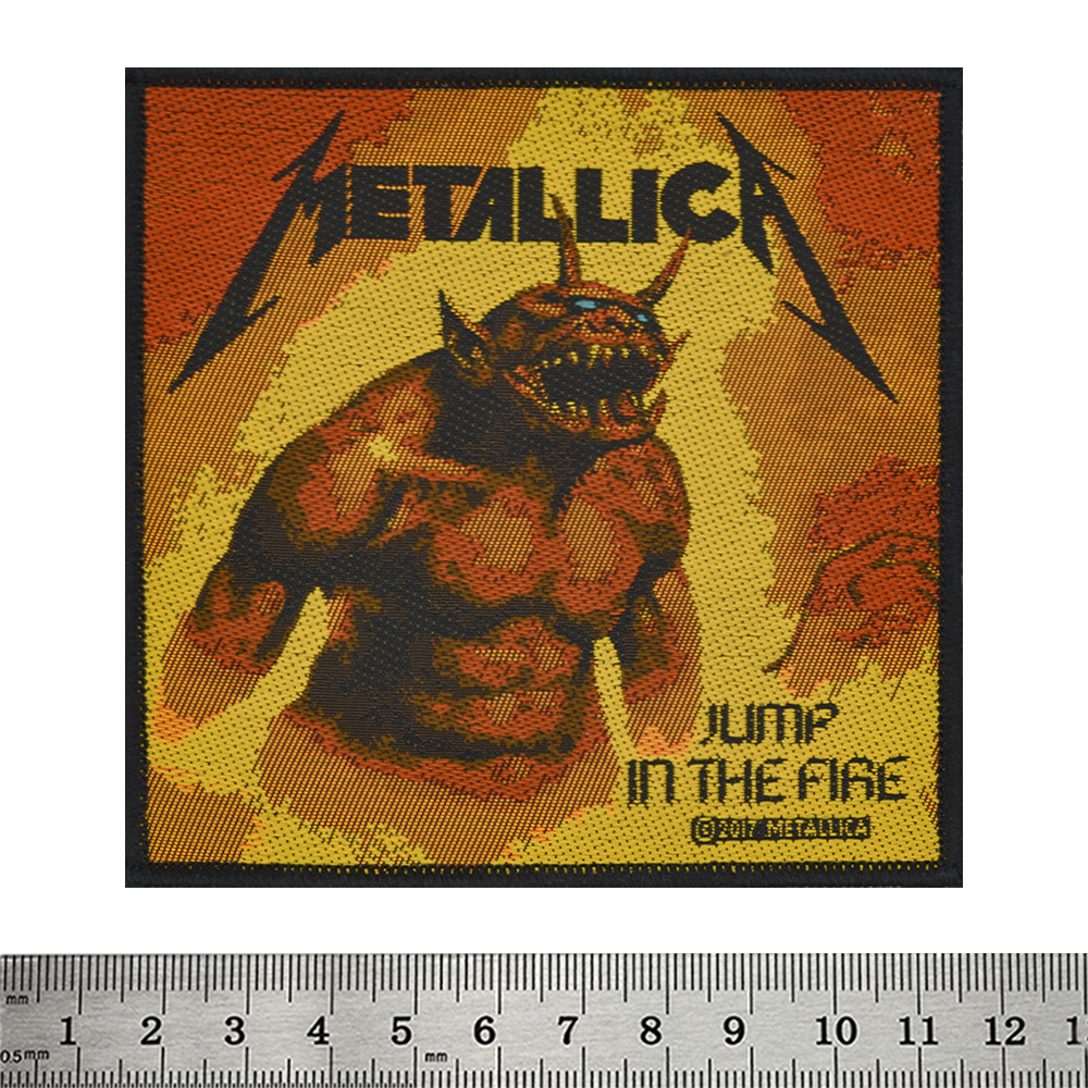 Нашивка ткана METALLICA - JUMP IN THE FIRE (ofp-065) Нашивка ткана METALLICA - JUMP IN THE FIRE (ofp-065)