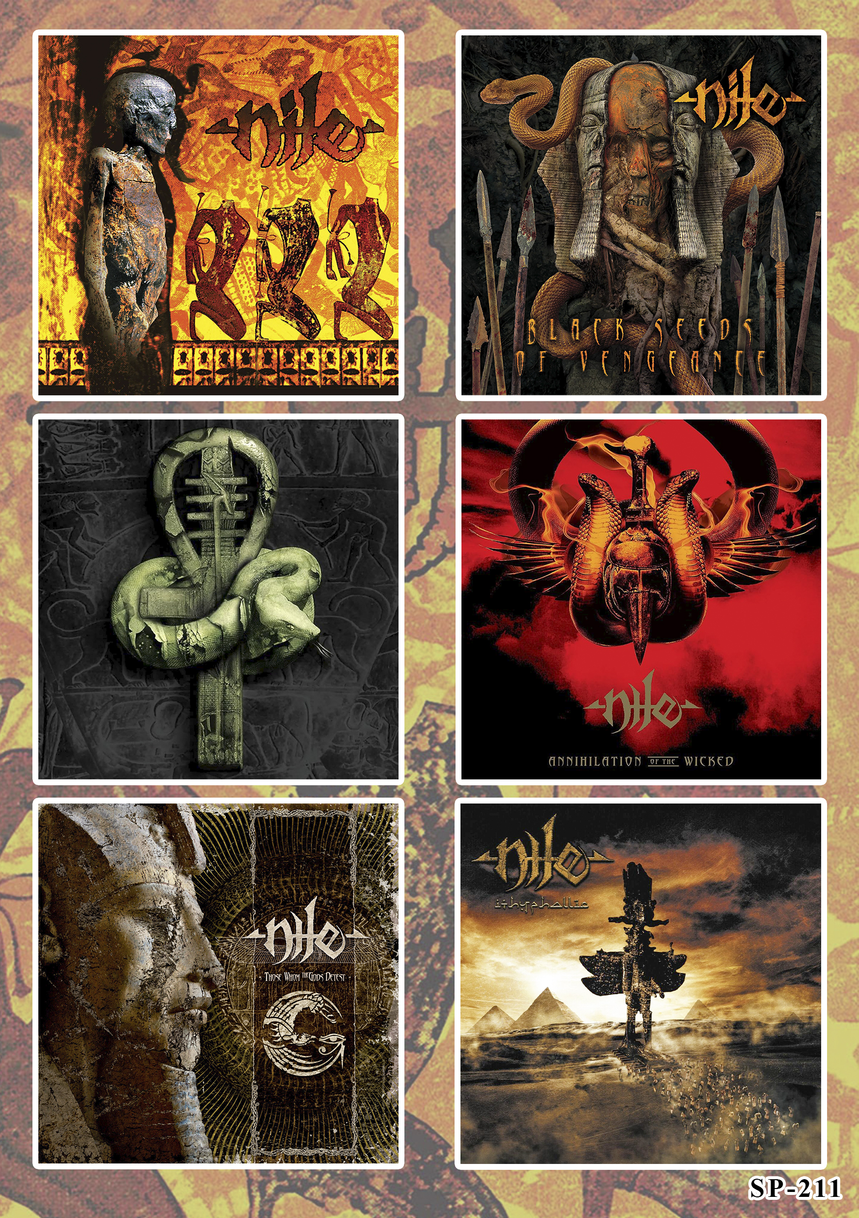 Стікерпак Nile (album covers) SP-211 Стікерпак Nile (album covers) SP-211