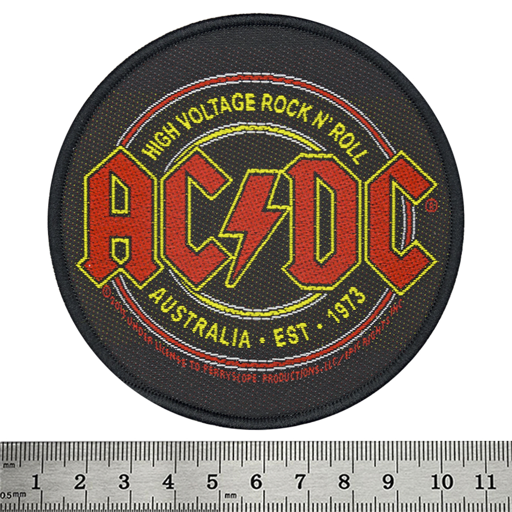 Нашивка ткана AC/DC - HIGH VOLTAGE ROCK N ROLL (ofp-174)