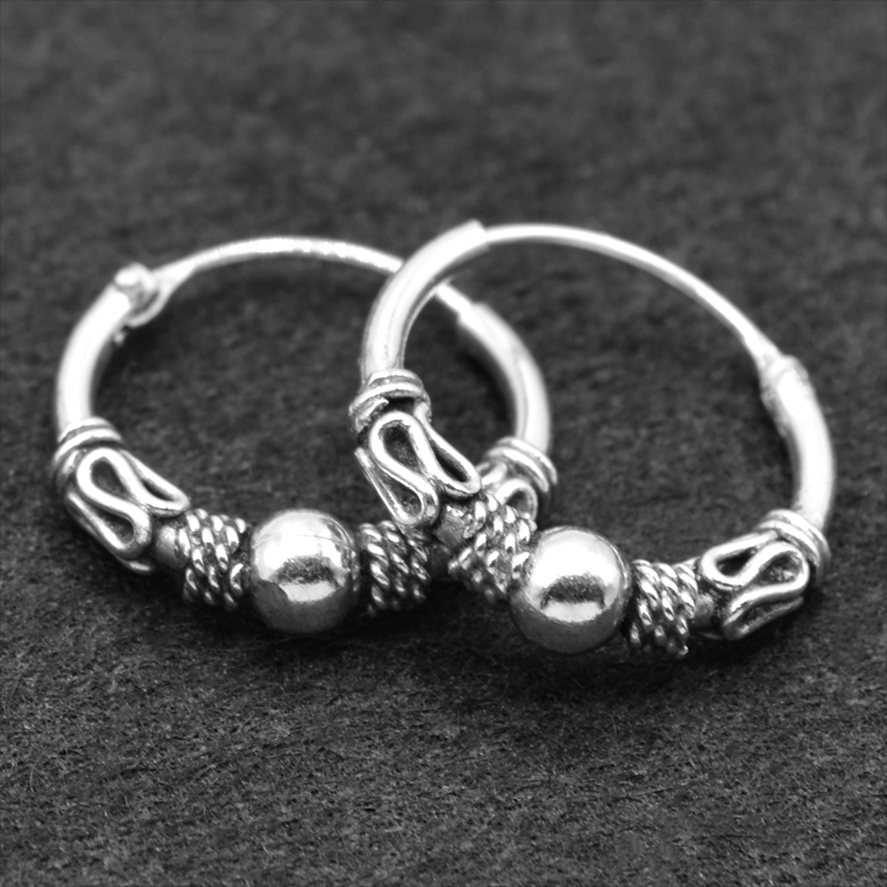 Сережка, кільце з візерунком (eas-096)