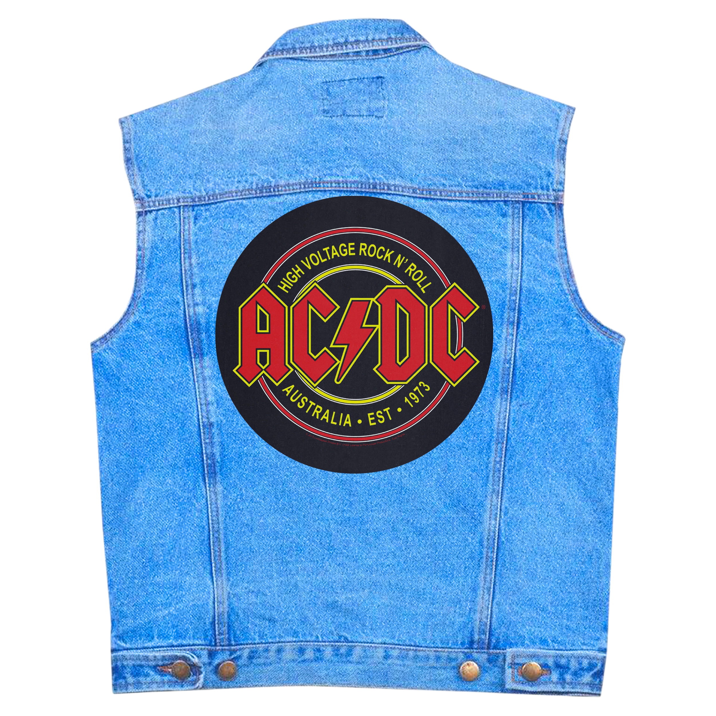 Нашивка наспинна катана ACDC - HIGH VOLTAGE ROCK N ROLL (olbp-164)