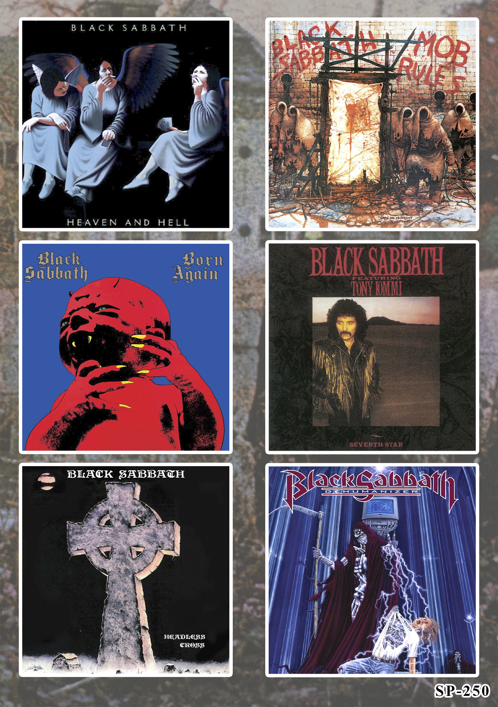 Стікерпак Black Sabbath (album covers 1980-1995) SP-250