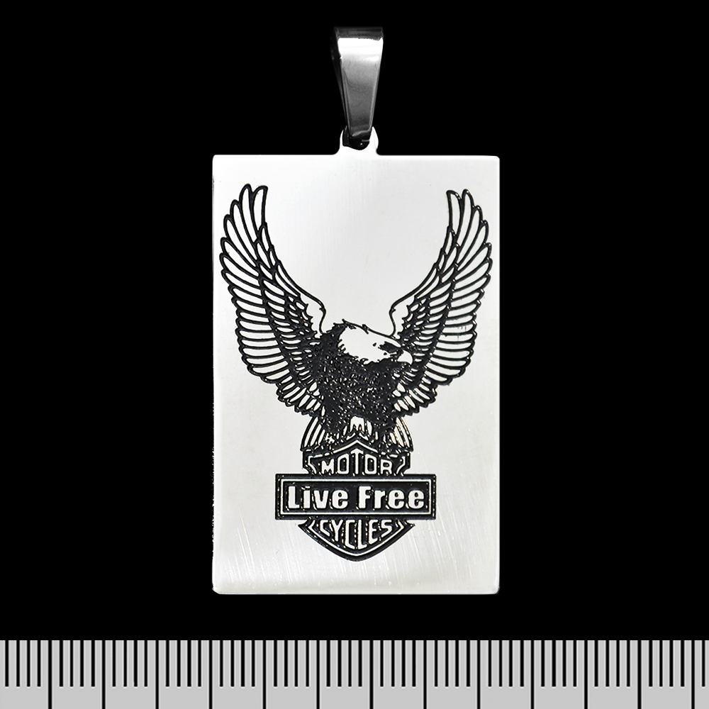 Кулон Live Free - Motorcycles (eagle) (ptsb-042) прямоугольный Кулон Live Free - Motorcycles (eagle) (ptsb-042) прямоугольный