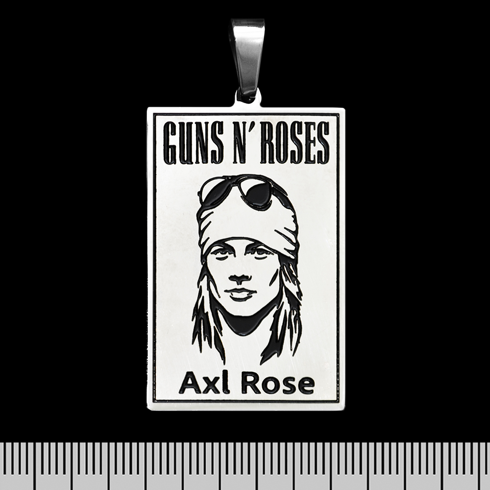 Кулон Guns N’ Roses (Axl Rose) (ptsb-039) прямоугольный