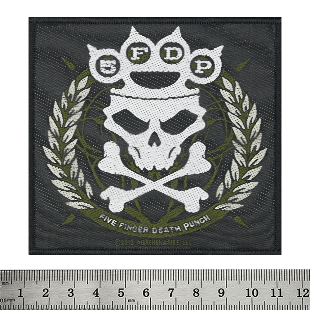 Нашивка ткана FIVE FINGER DEATH PUNCH - KNUCKLES CROWN (ofp-185)
