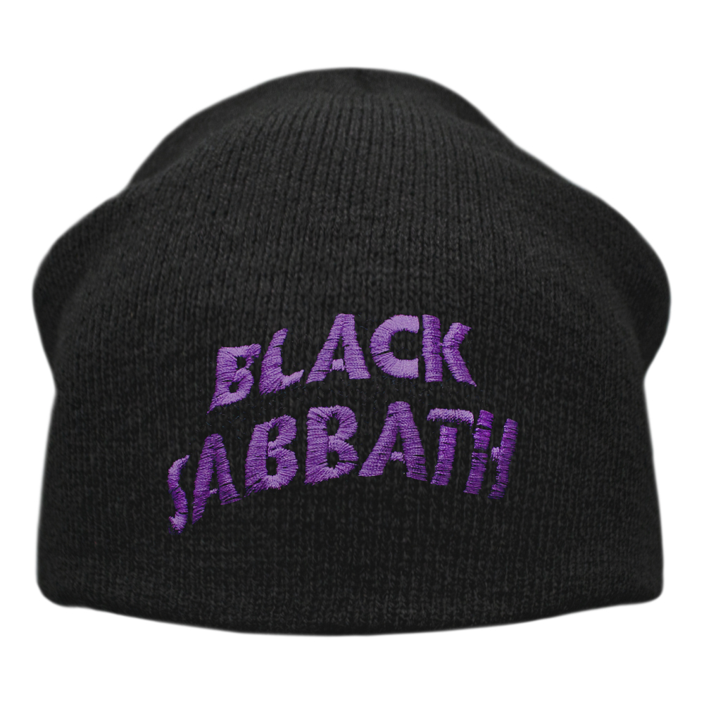 Шапка біні BLACK SABBATH - PURPLE LOGO (з вишитим логотипом) heol-008