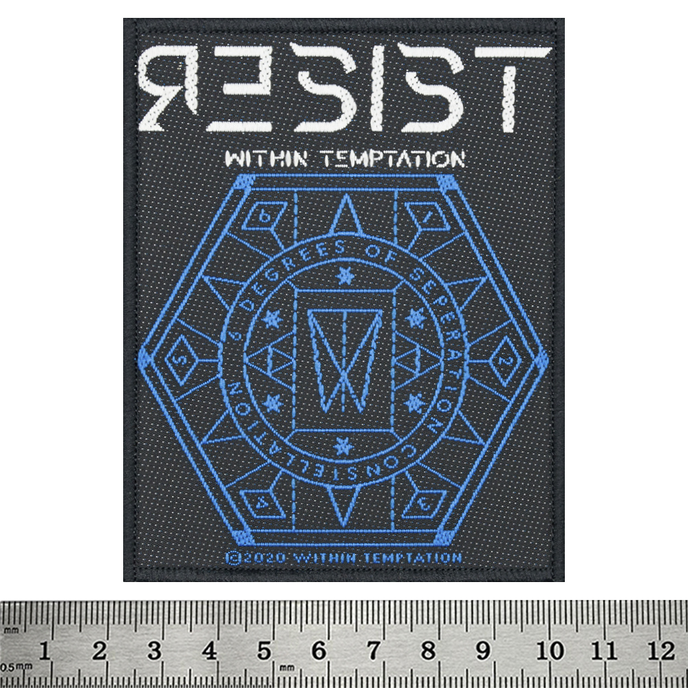Нашивка ткана WITHIN TEMPTATION - RESIST HEXAGON (ofp-236) Нашивка ткана WITHIN TEMPTATION - RESIST HEXAGON (ofp-236)