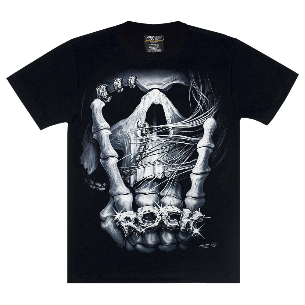 Футболка Skull and Sign of the Horns (ROCK) (світиться в темряві) Футболка Skull and Sign of the Horns (ROCK) (світиться в темряві)