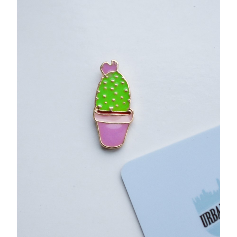Металевий пін (upn-027) Квітучий кактус