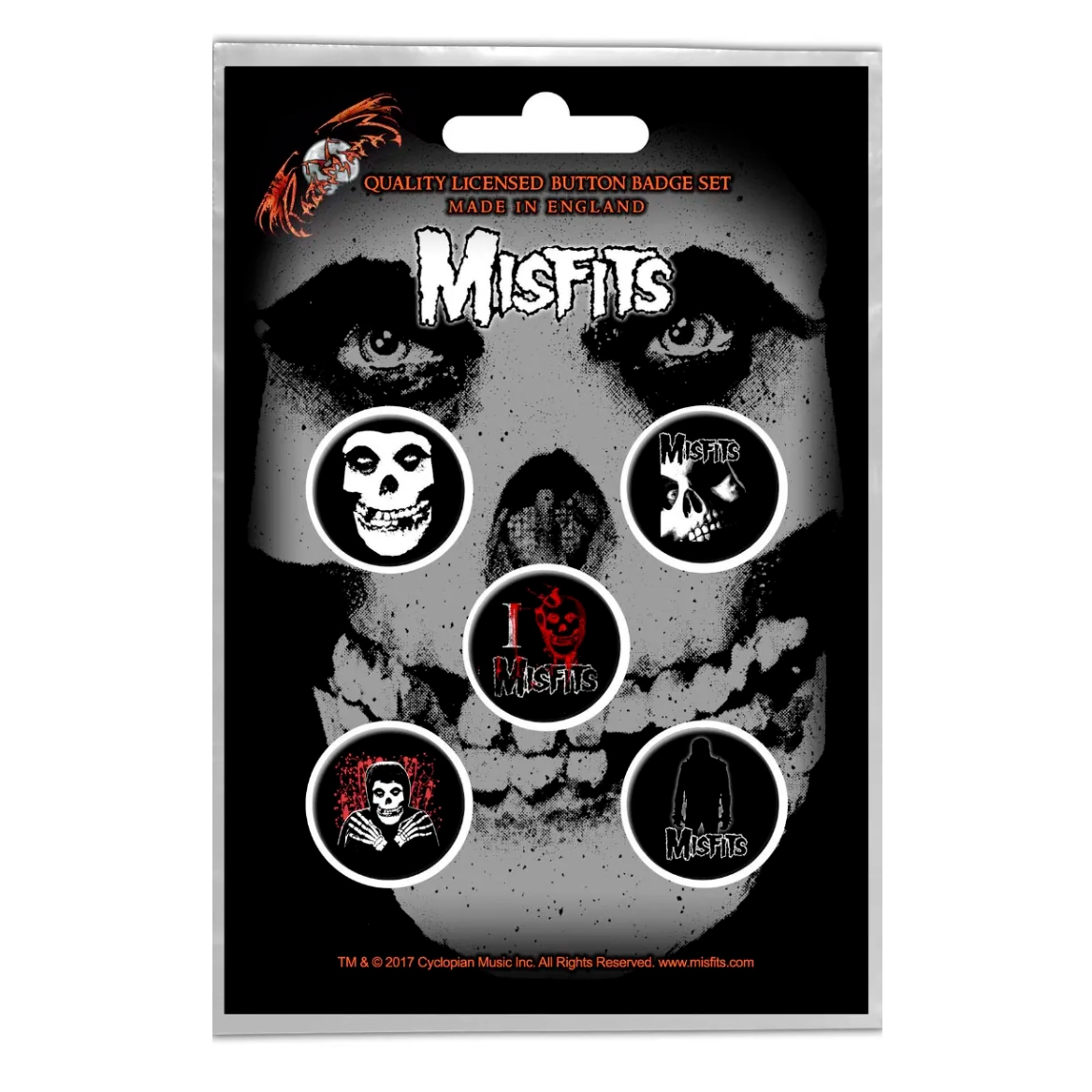 Подарунковий набір значків MISFITS - SKULL (iol-053) Подарунковий набір значків MISFITS - SKULL (iol-053)